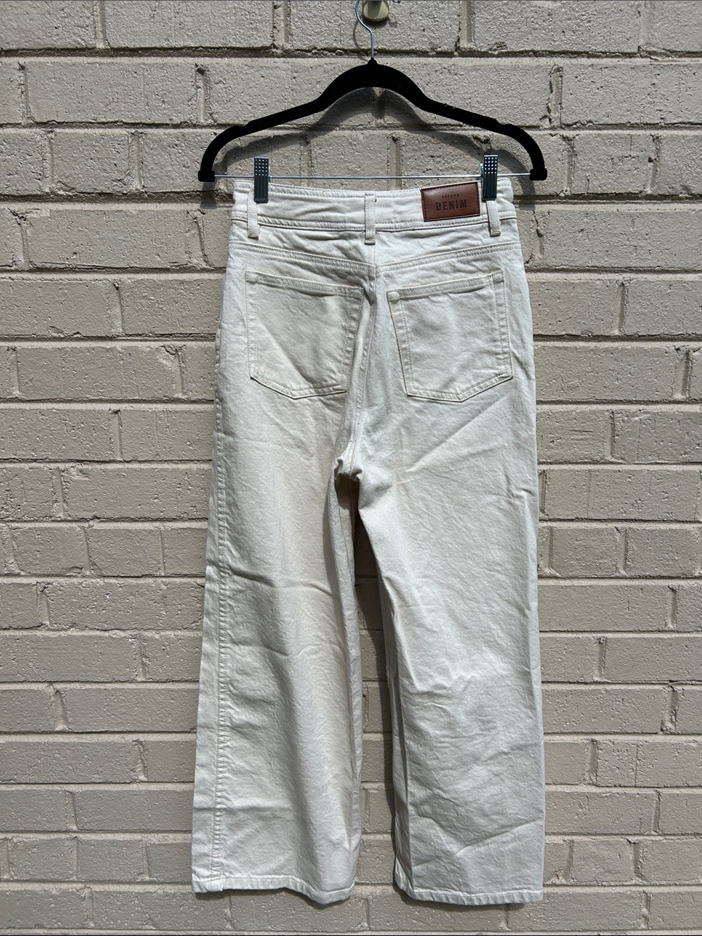 Sézane Le Crop Jean Mottled Ecru 38/6 - Picture 5 of 12